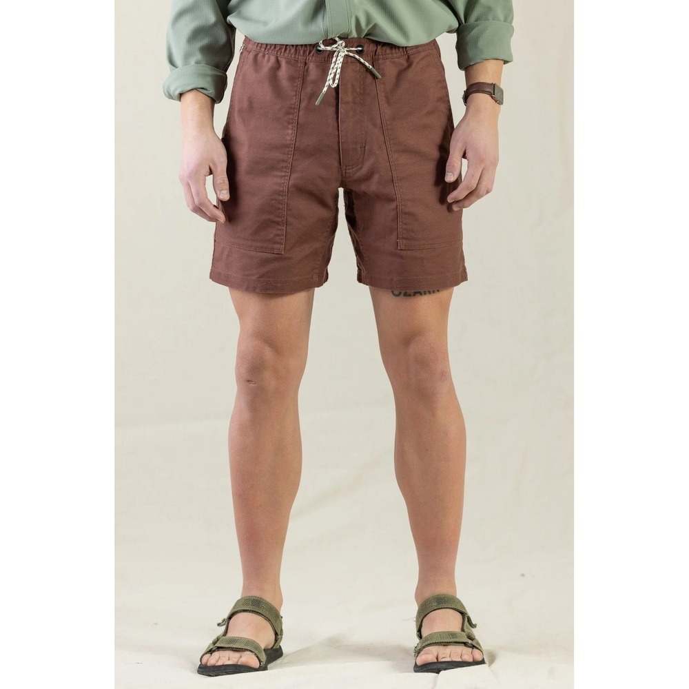 LIVSN Men's Flex Canvas Holler Shorts Chestnut Brown Medium NWT ($99 Retail)